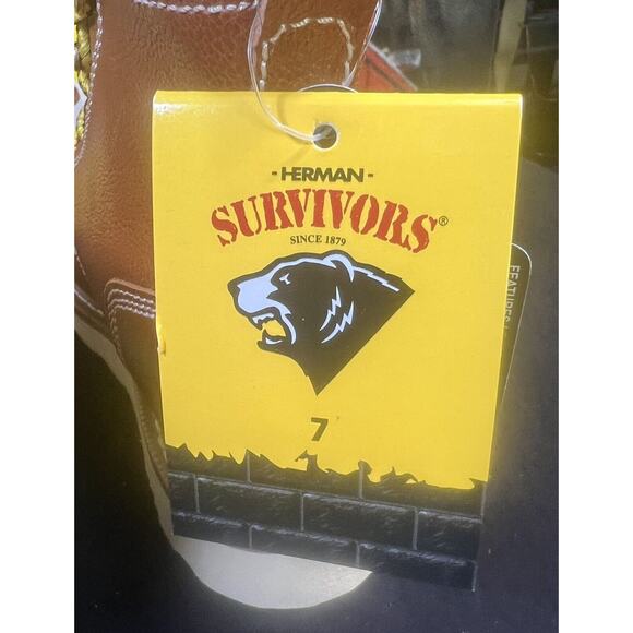 HERMAN SURVIVORS Size 7 Oakridge Leather 6" Steel Toe Work Boots New in box‎ - Picture 7 of 7